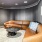 media room with a large couch