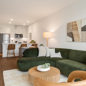 Wide open living areas perfect for entertaining living room with a couch and coffee table