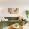 living room with a couch and coffee table