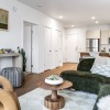 living room with a couch, chair, and coffee table